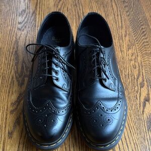 Black Leather Brogue Men's Shoes 3989 13M 47EU